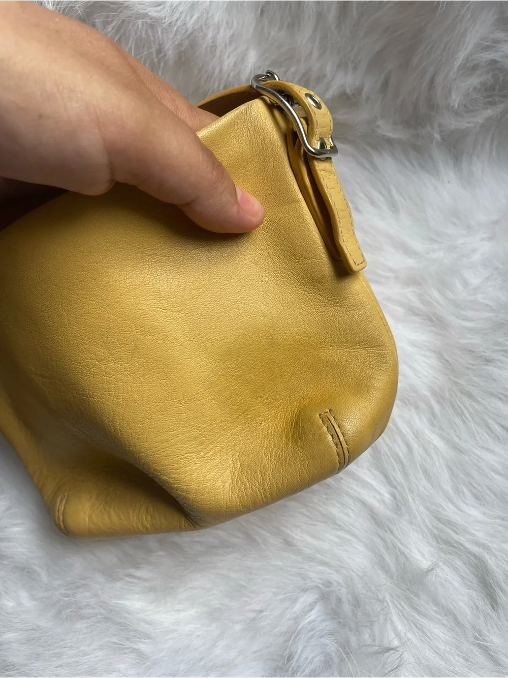 Coach Mustard Yellow Leather Shoulder Bag